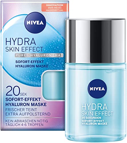 Nivea Hydra Skin Effect 20 Sek Sofort Effekt Hyaluron Maske, 100 Ml, Gesichtsmaske Zur Vorbereitung Auf Die Tages- Und Nachtpflege, Maske Mit Purem Hy
