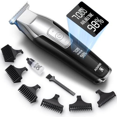 Renpho Haarschneidemaschine Profi, T-Klingen-Trimmer Haarschneider 0Mm, Konturen Haarschneidemaschine Für Herren, Trimmer Rasierer Mit Led-Anzeige Zur