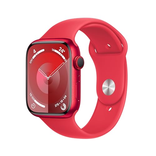Apple Watch Series 9 (Gps + Cellular, 45 Mm) Smartwatch Mit Aluminiumgehäuse Und Sportarmband M/L In (Product)Red. Fitnesstracker, Blutsauerstoff Und