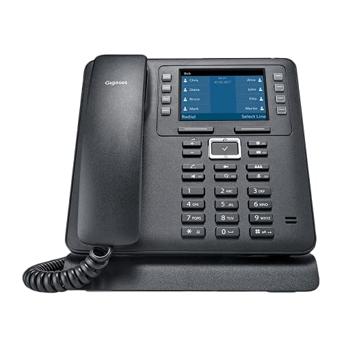 Gigaset Maxwell 3 - Ip Telefon, Mit Bis Zu 4 Voip-Konten - 3,5“-Tft-Farbdisplay - Volltastatur - 10 Funktionstasten Für Schnelle Bedienung, Schwarz