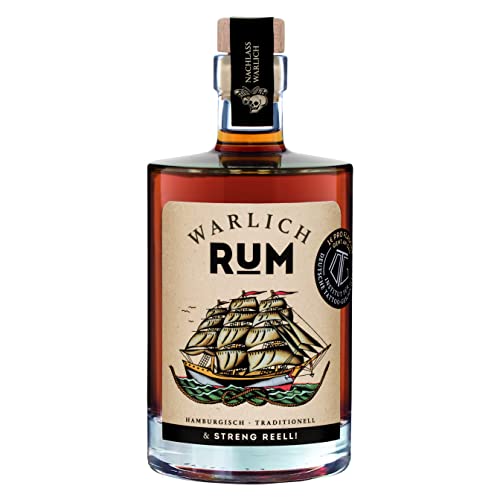 Warlich Rum - Jamaika Rum Mit Noten Von Vanille, Karamell Und Edlem Holz - Nach Tattoo Legende Christian Warlich Aus Hamburg - (1X 0,5L / 40% Vol)