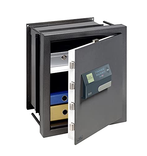 Burg-Wächter Wandtresor Zum Einmauern Mit Zahlencode Und Fingerprint-Modul, Karat, Widerstandsgrad 0, Variable Tiefe Mit Fachboden, 27,5 - 45,7 L, 39,