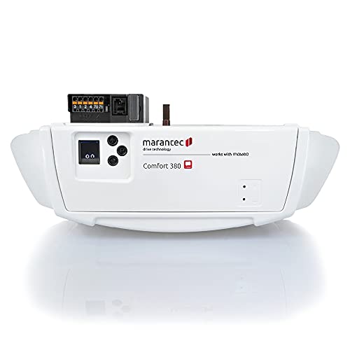 Marantec Comfort 380 Garagentorantrieb, Set Inkl. 2 Handsender, Elektrischer Torantrieb Für Garagentore, Sektionaltore Und Schwingtore, Weiß