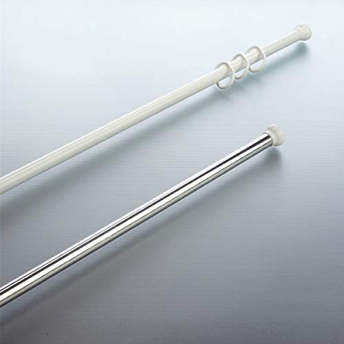 Spirella Teleskop Duschstange Duschvorhangstange, Teleskopstange Magic Verstellbereich 125-220 Cm, Ø21Mm, Edelstahl - Zum Kleben Oder Bohren