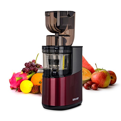 Biochef Altas Entsafter Whole Slow Juicer Pro - Ultra Leistungsstarker Motor, Einfach Gemüse & Früchte Entsaften Mit Xxl Einfüllschacht, Spülmaschinen