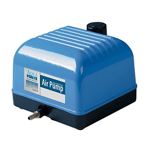 Aquaforte Hi-Flow V-60 Luftpumpe, Aluminiumgehäuse, Leise Und Leistungsstark, Leistung 35 Watt, Kapazität Bei 2 Meter 40 Liter Pro Minute, Maximaler T