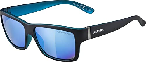 Alpina Kacey - Verspiegelte Und Bruchsichere Sonnenbrille Mit 100% Uv-Schutz Für Erwachsene, Black Matt-Blue, One Size