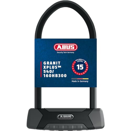 Abus Bügelschloss Granit Xplus 540 + Ush-Halterung - Fahrradschloss Mit 13 Mm Starkem Bügel Und Xplus Zylinder - Abus-Sicherheitslevel 15-230 Mm Bügel