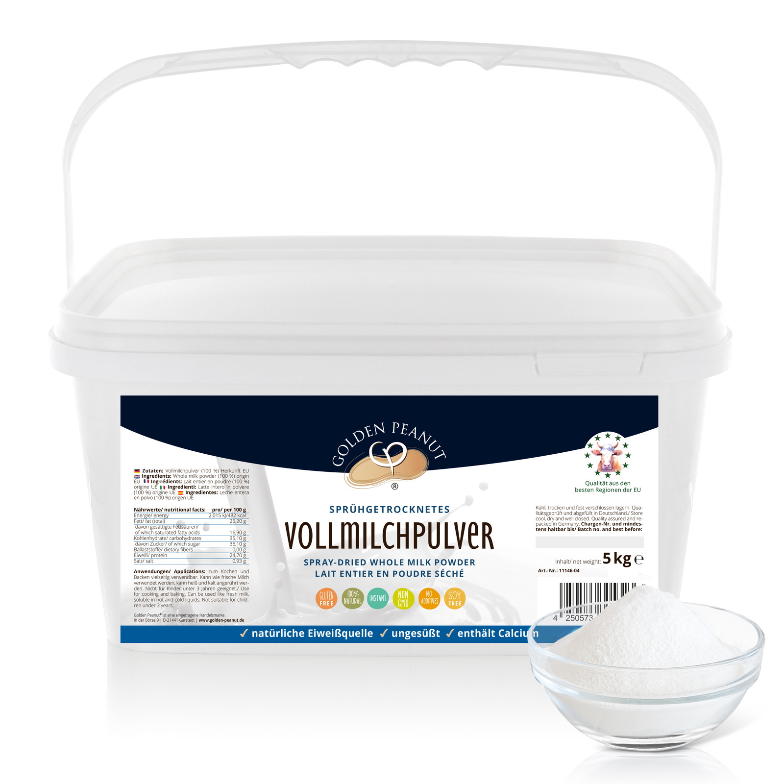 Vollmilchpulver Sprühgetrocknet Milch Pulver 5 Kg Instant Full Cream Milk Powder