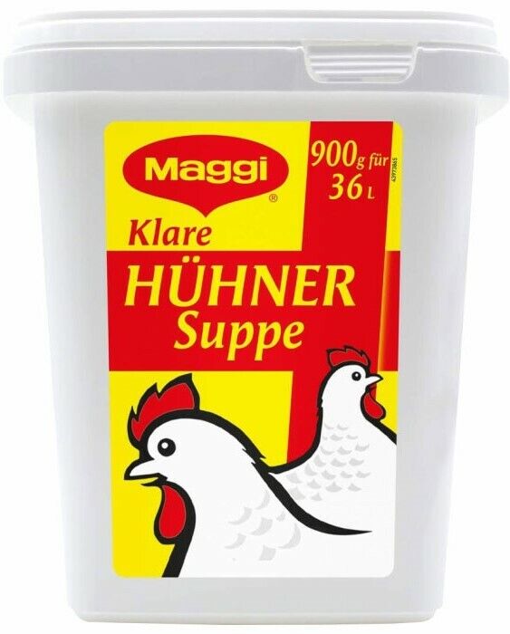 Maggi Klare Hühner Suppe - Hühnersuppe - 900G Für 36 Liter Suppe