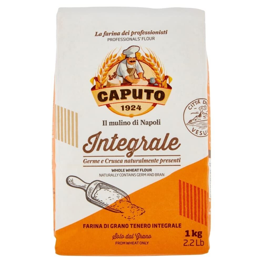 Caputo Farina Integrale Vollkornmehl Mehl Zartes Vollkorn Wholemeal Flour 1Kg