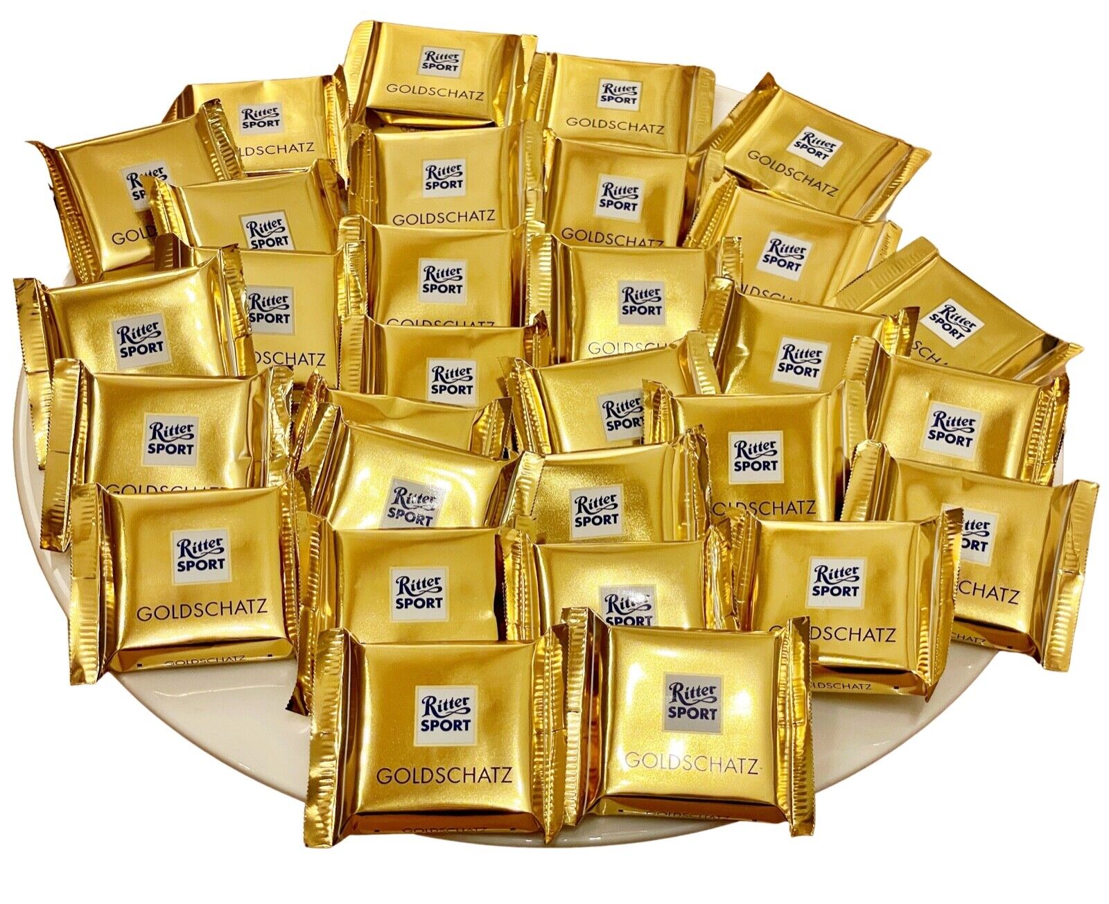 Ritter Sport Mini Goldschatz 30 Stk. Je 16,67G = 500G 30Er Gold Hochzeit Neu