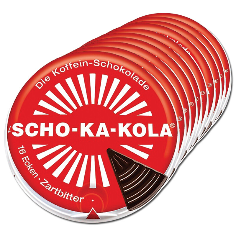 (22,98€/1Kg) Scho-Ka-Kola, Die Energie-Schokolade, 10 Dosen