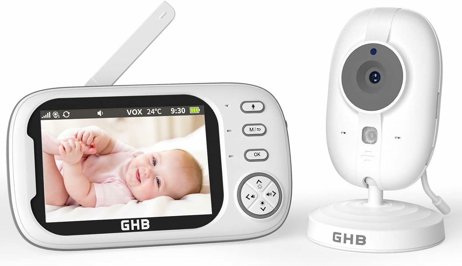 Ghb Babyphone Mit Kamera 3,5 Zoll Video Vox 720P Weiß