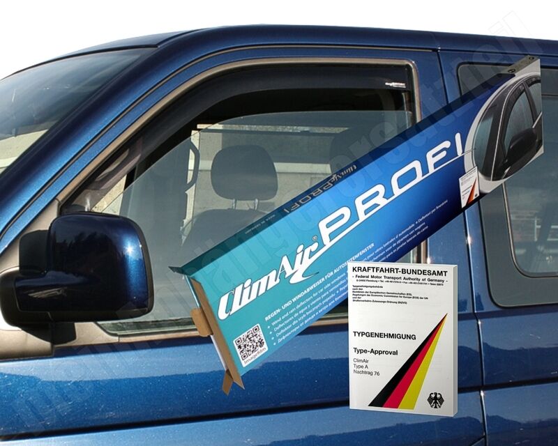 Climair Windabweiser Regenabweiser Klarglas Für Volkswagen Vw T5 3277K