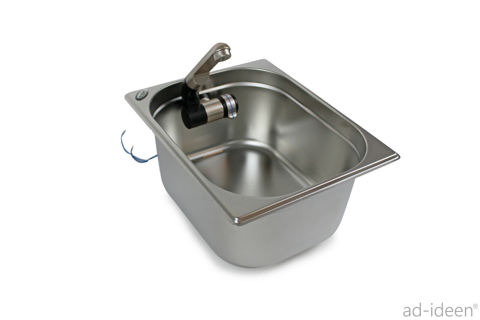 Spülbecken 325X265X200 + Wasserhahn +Ablauf Camping Spüle Waschbecken Wohnmobil