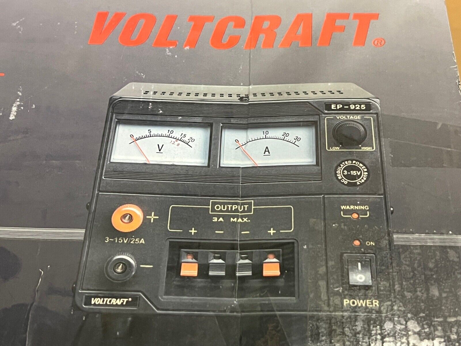 Voltcraft Ep-925 Labornetzgerät, Einstellbar 3 - 15 V/Dc 2 - 25 A 375 W Anzahl