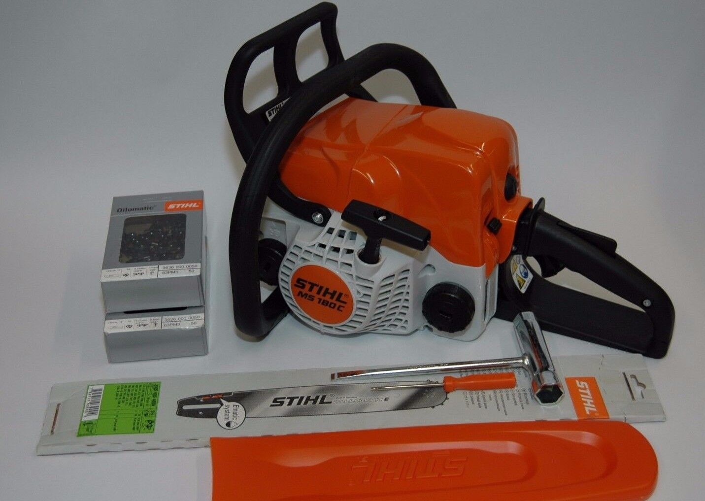 Xx Stihl Ms 180 C-Be Motorsäge + Schwert +  Sägekette 1,9 Ps 1,1Mm  Neu Ms180