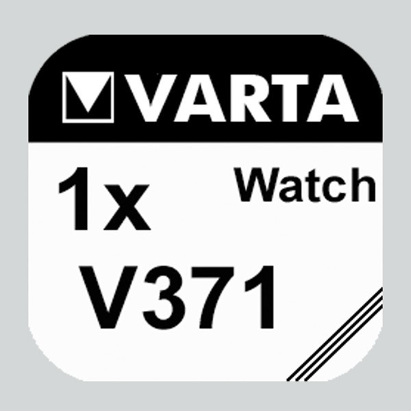 1X V371 Uhren-Batterie Knopfzelle Sr69 Sr920 Ag6 Varta Neu Silberoxid