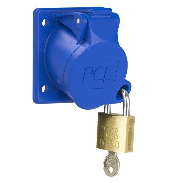 16A Cee Anbausteckdose Abschließbar Ip44 3-Polig 16 A Steckdose 3P Pce 413-6F66