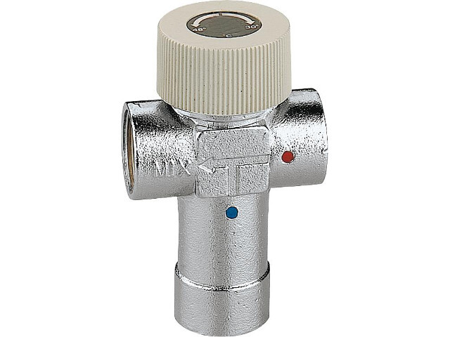 Caleffi Thermomischer 520 Einstellbar, Verchromt, 1/2'' Einstellbereich: 40°C Bi