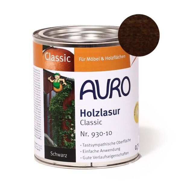 Auro Holzlasur, Classic, Nr. 930-10 Schwarz