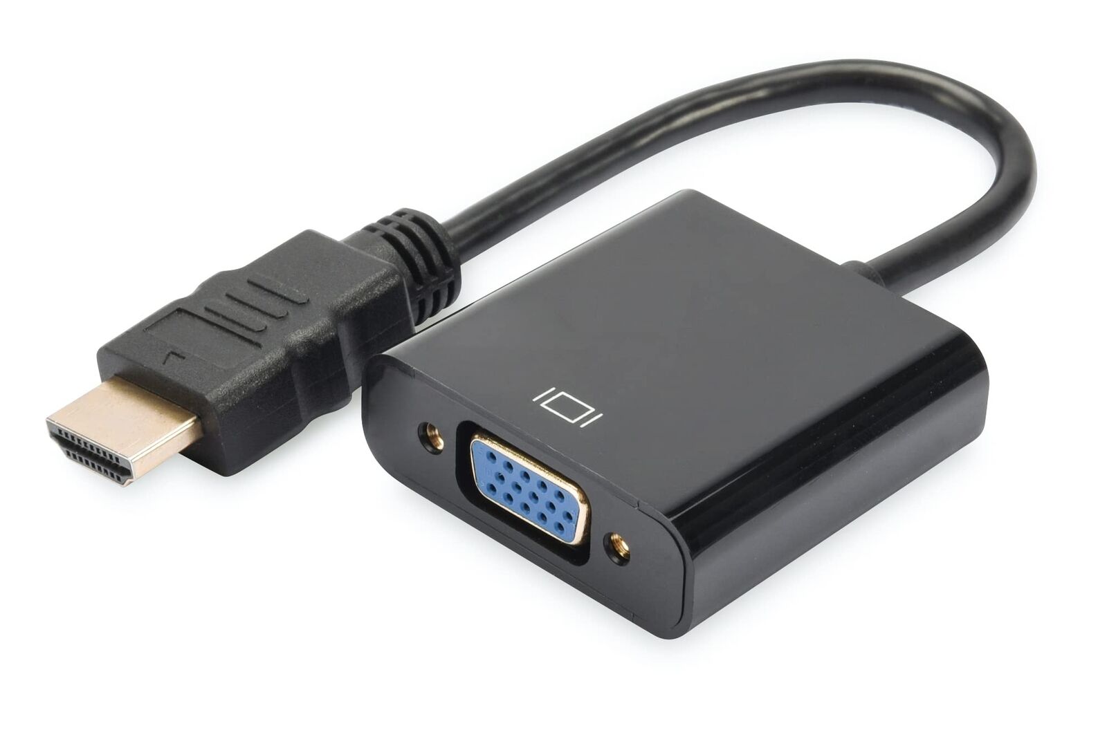 Digitus Hdmi Grafik Audio Adapter Hdmi Typ A Zu Vga 3.5Mm Klinke Schwarz B-Ware