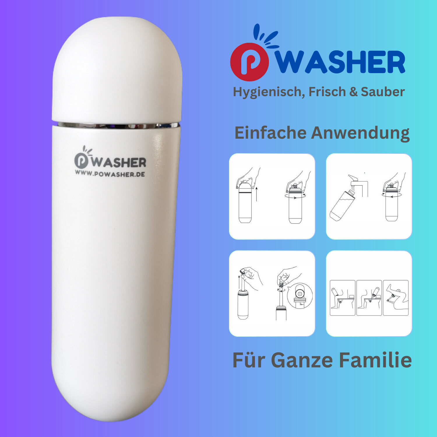 Powasher Po Dusche Bidet Mobil Reise Intimdusche Wc Toilette Bodna Lota Neu