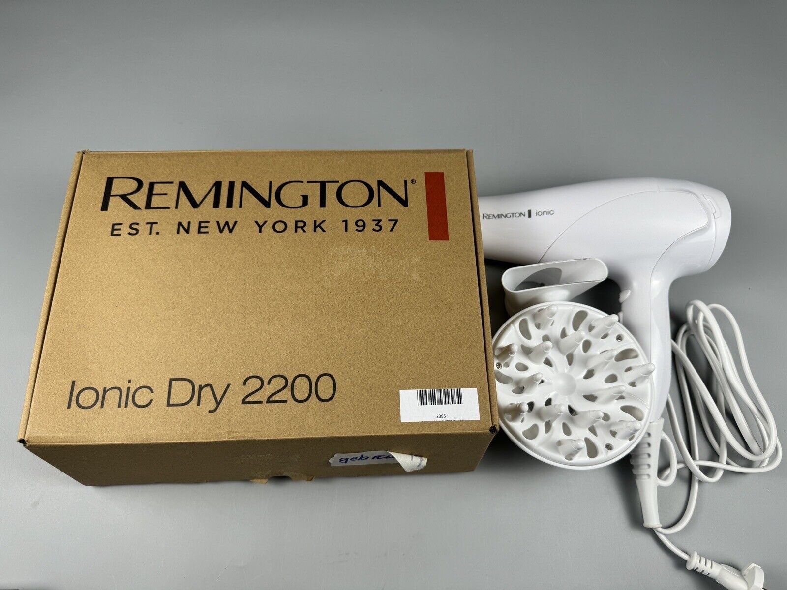 Remington Haartrockner Ionen 2200W D3199 Föhn Weiß Diffuser+Trocken Aufsatz ✅