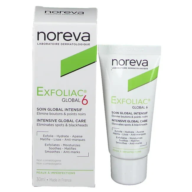 Noreva Exfoliac Global 6 - Intensivpflege Für Unreine Haut (1 X 30 Ml) Neu.