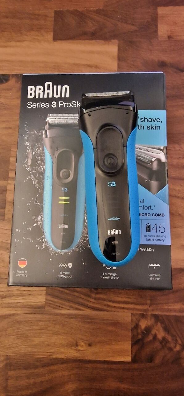 Braun Series 3 Proskin 3040S Nass & Trocken Elektrorasierer - Blau