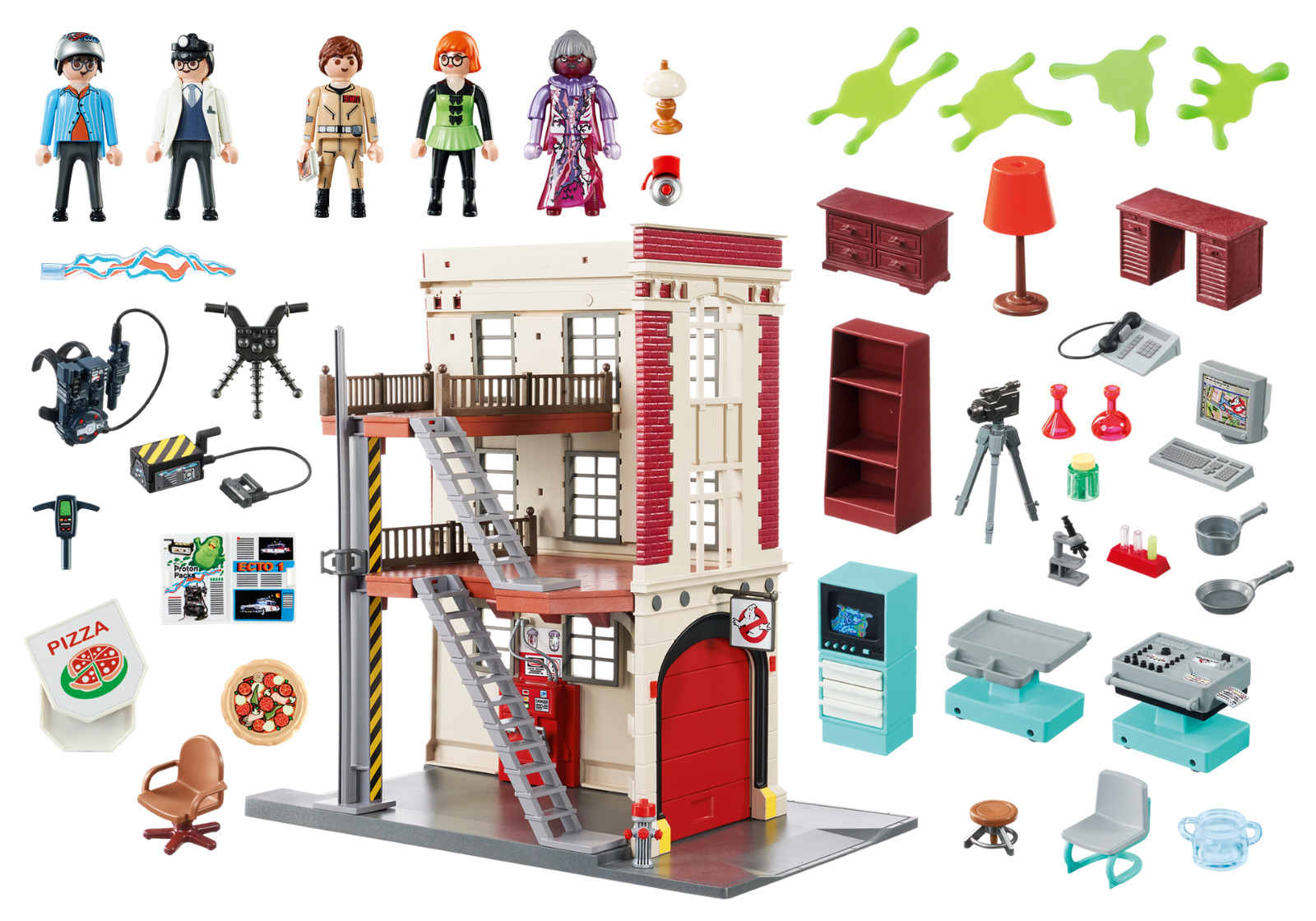 Playmobil 9219 Ghostbusters Geisterjäger Feuerwache Hauptquartier Neu