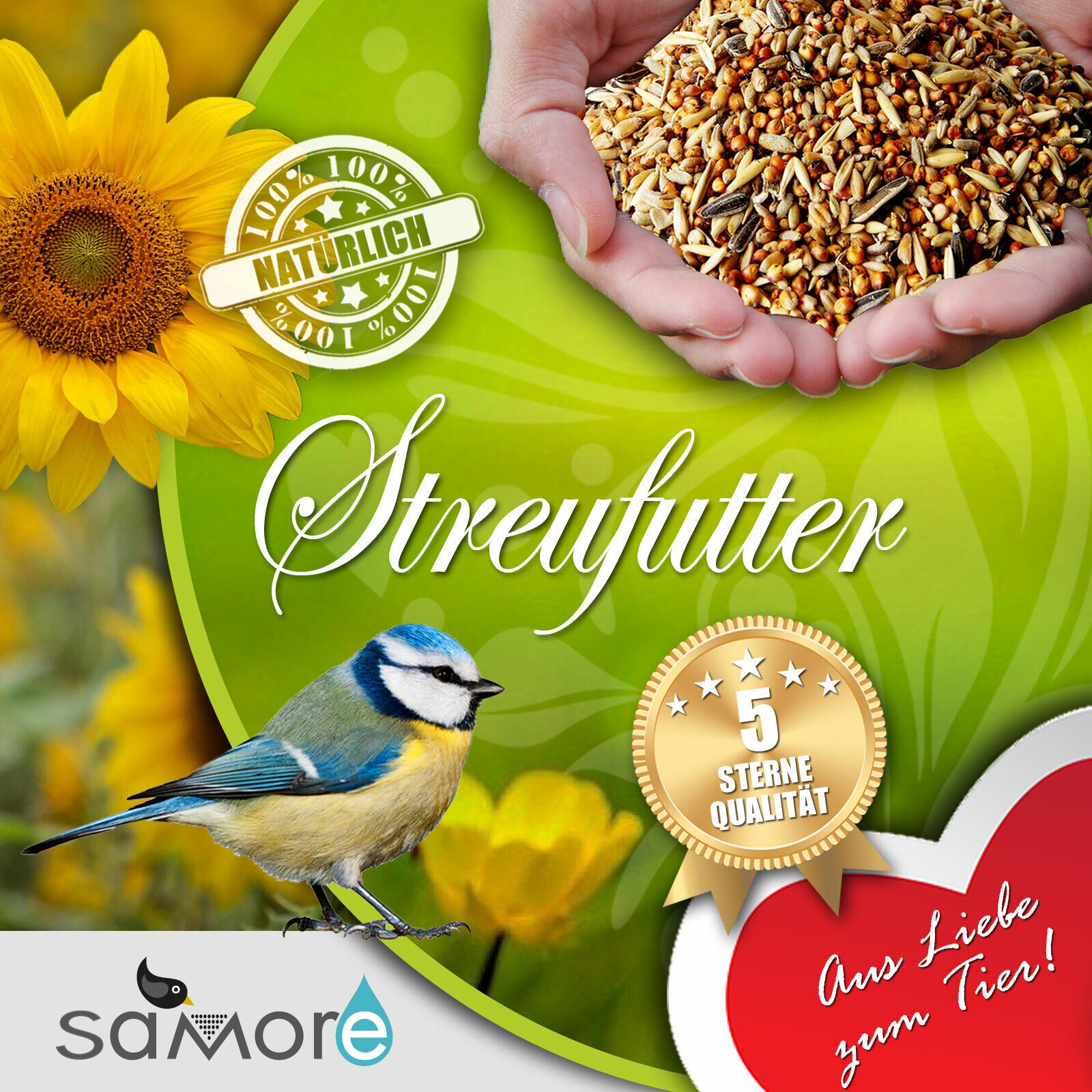 25 Kg Streufutter Vogelfutter Winter Meisen Wildvögel Vogelfood Hk Deutschland
