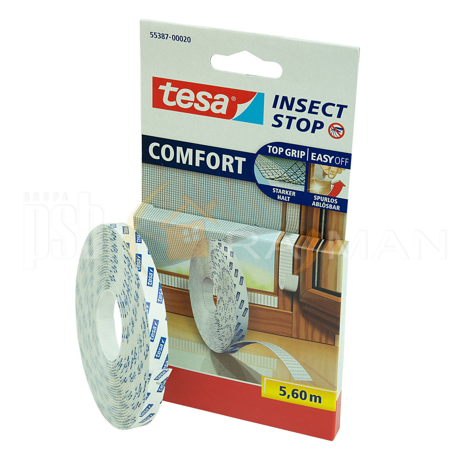 Tesa Fliegengitter Comfort Klettband-Ersatzrolle 5,60M Weiß 