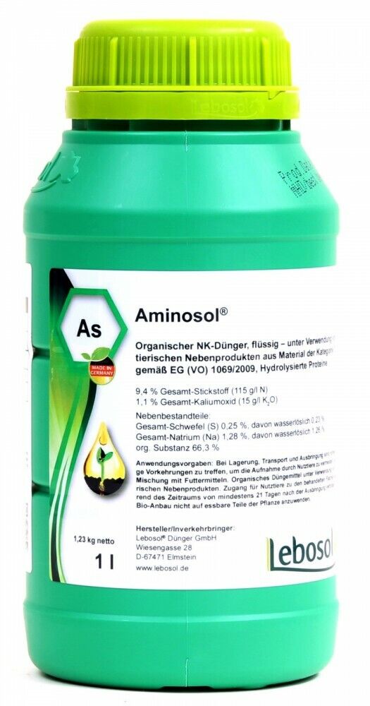 Aminosol 1000 Ml Organischer Flüssigdünger Für Pflanzen/ Bonsai 63039
