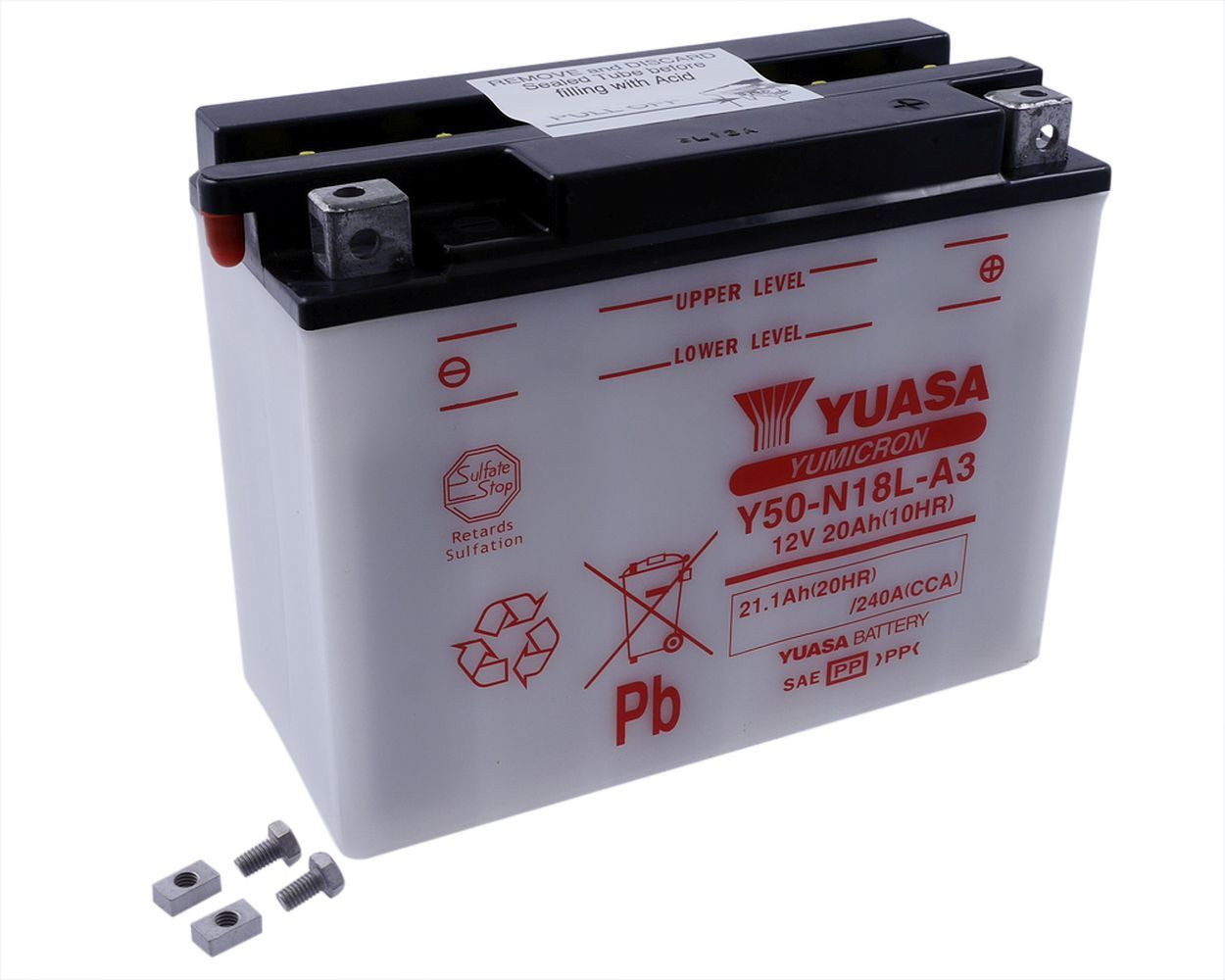 Batterie Yuasa Y50-N18L-A3 20Ah Ohne Säurepack Honda Gl1500A Aspencade Gold Wing