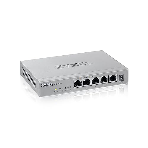 Zyxel Switch Unmanaged Multi-Gigabit 2,5G A 5 Porte Per Home Entertainement / Rete Soho [Mg-105]