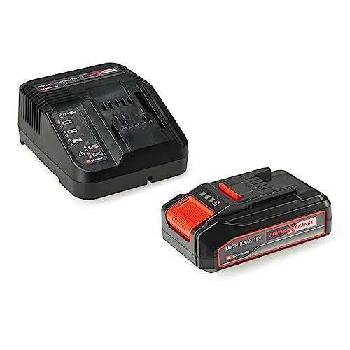 Einhell Pxc Starter Kit 18 V, Batteria 2,5 Ah E Caricabatteria Power X-Change, Nero Rosso, 10 X 15 X 11.3 Cm