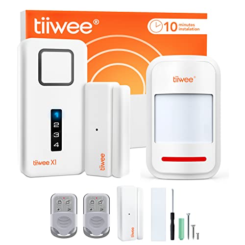 Tiiwee Sistema Di Allarme Per Porte E Finestre - Sistema Di Sicurezza Con Potente Sirena, 1 Rilevatore Di Movimento, 2 Sensori Per Porte E Finestre E