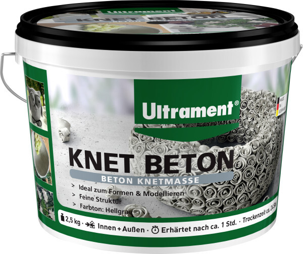 Ultrament Knet Beton 2,5 Kg, Hellgrau Knet- & Modelliermaterial