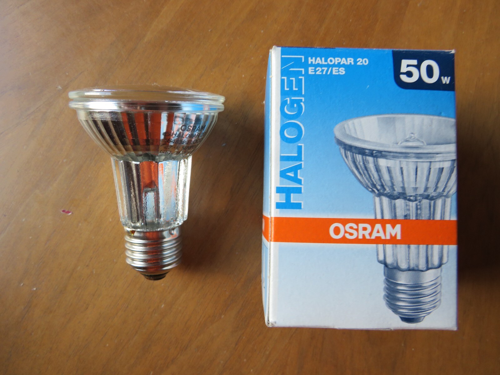 Osram 64832 Fl Halogen Halopar 20 50W Flood 30º E27 230V 350Lm Dimmbar