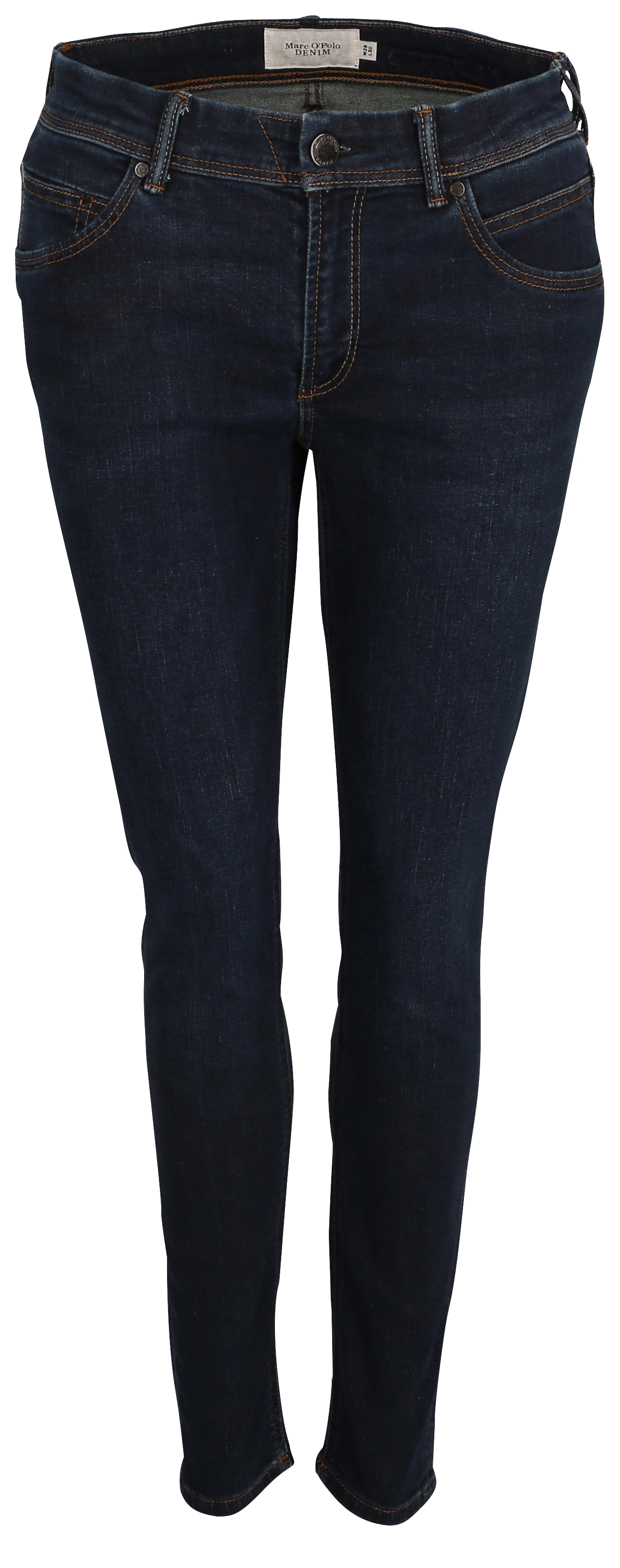 Marc O' Polo Denim Slim Jeans "Alva" aus Organic Cotton-Mix Damen basically blues wash, Gr. 33-32, Baumwolle