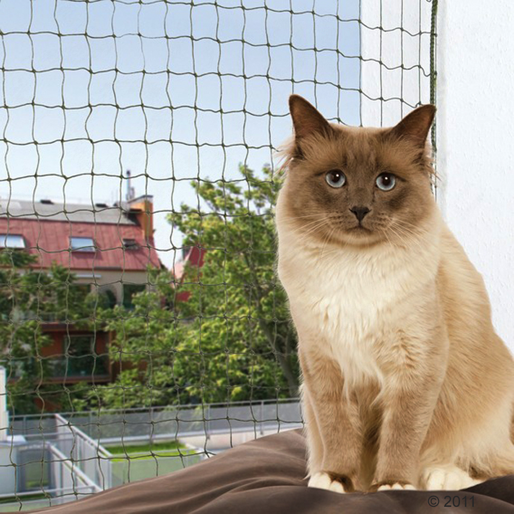 Trixie Katzenschutznetz mit Drahtverstärkung 4 x 3 m, oliv