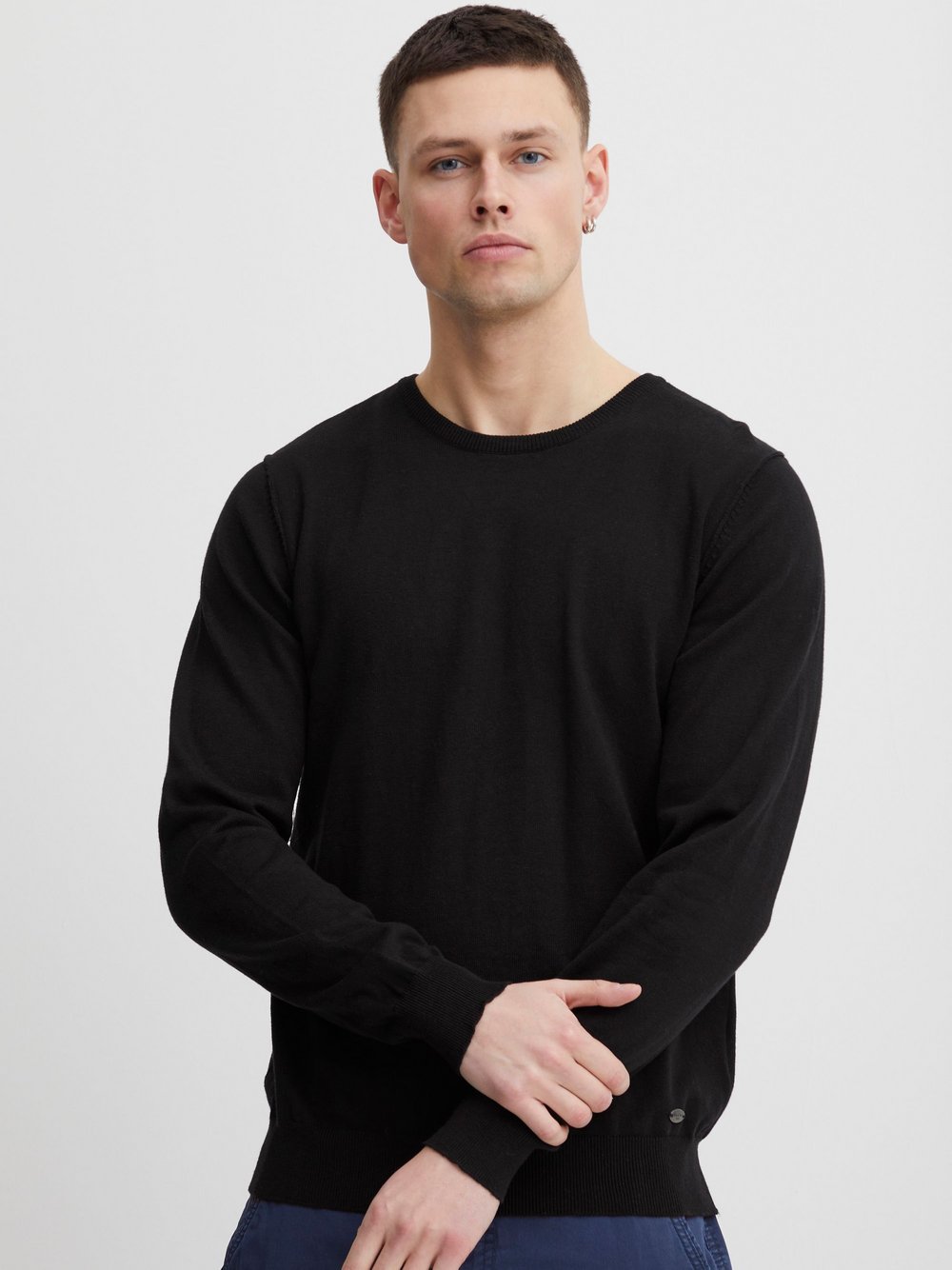 BLEND Strickpullover Herren schwarz, S