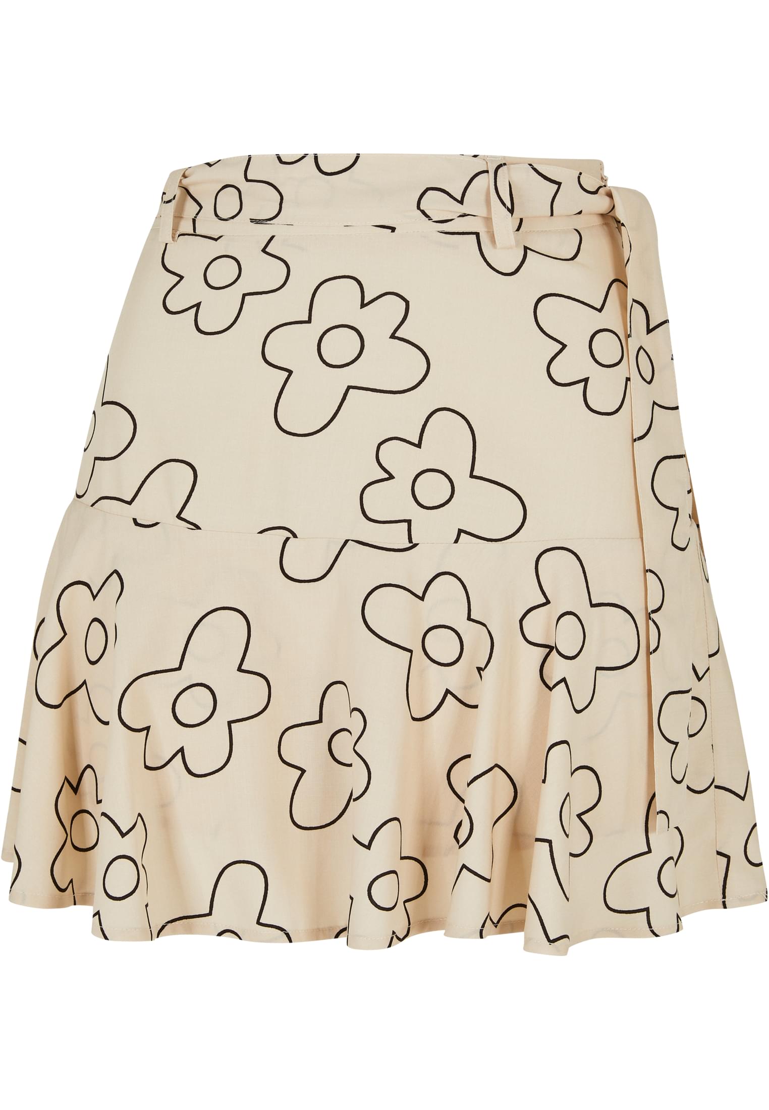 Jerseyrock URBAN CLASSICS "Damen Ladies Viscose Mini Skirt" Gr. 3XL, beige (softseagrassflower) Damen Röcke