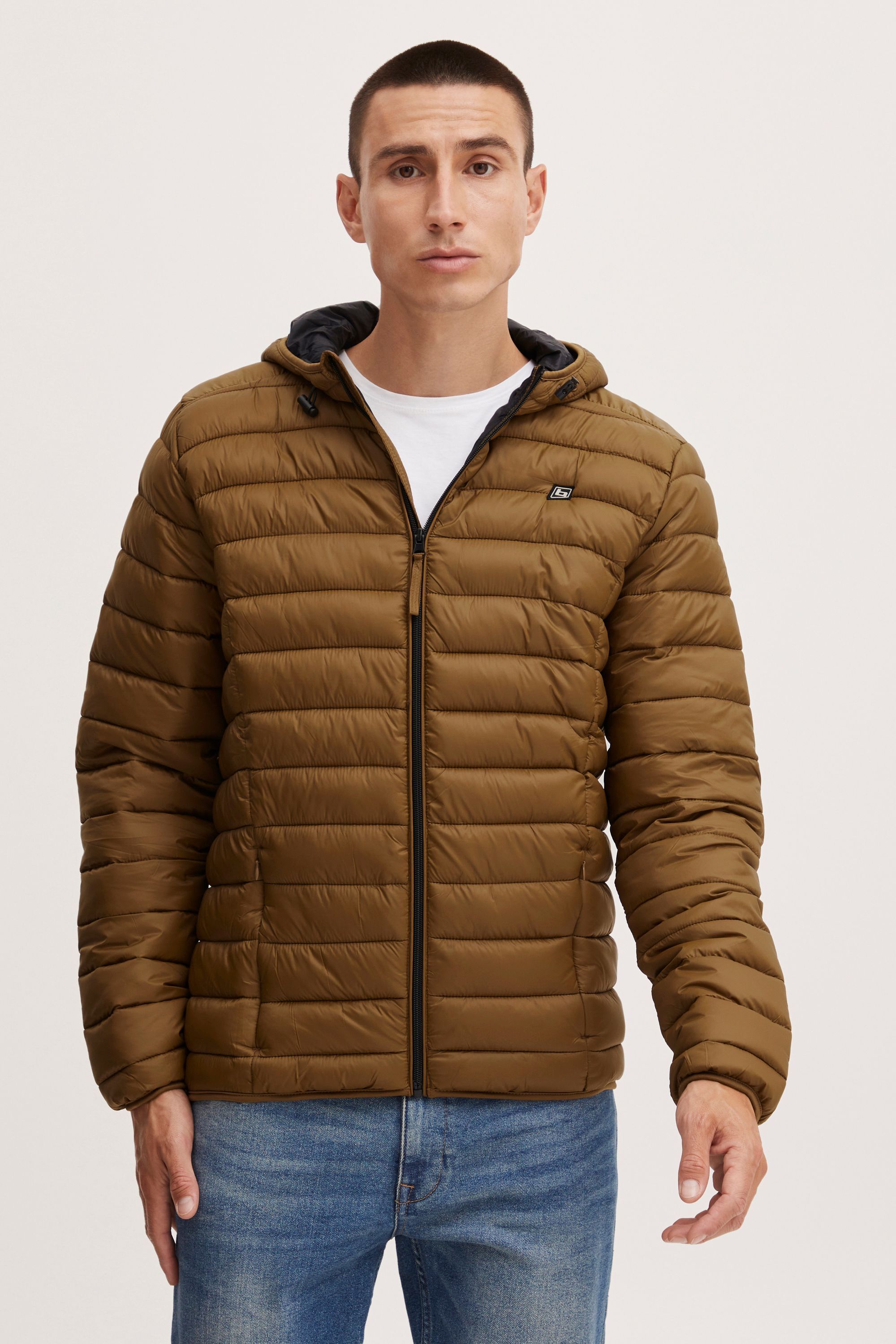 Steppjacke BLEND "BLEND RomseyBH Hood" Gr. l, braun (coffee liqueúr) Herren Jacken Steppjacken