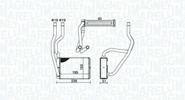 MAGNETI MARELLI Wärmetauscher für FORD Fiesta V Fusion