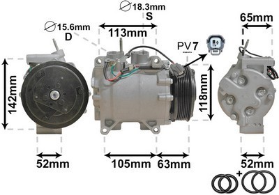 VAN WEZEL Klimakompressor 12V für HONDA Accord VII