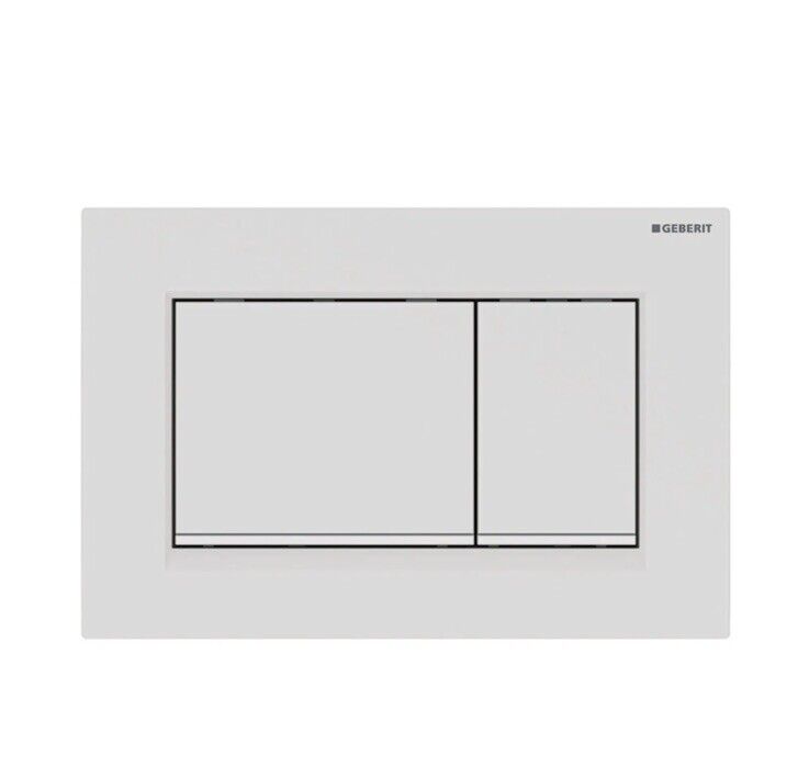 Geberit Betätigungsplatte Sigma30 2-Mengen-Spülung Weißmatt/Weiß 115.883.01.1