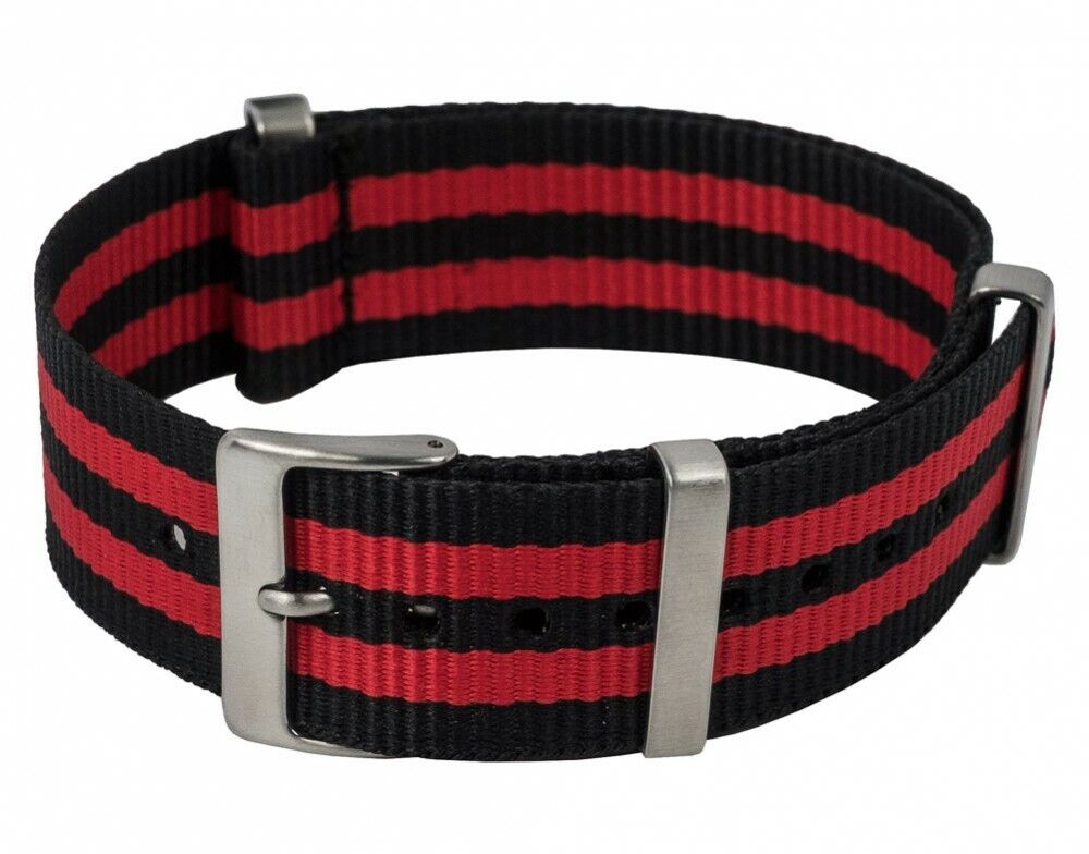 Outdoorband Durchzugsband Nylon Minott schwarz-rot 20mm 28594